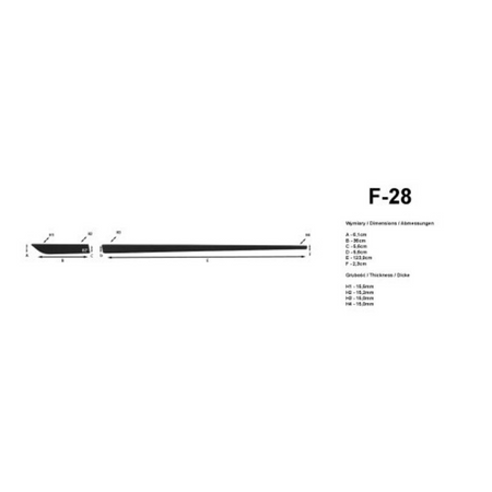Modanatura laterale della carrozzeria Opel Adam, fabbricazione 01.2013 - 05.2019, carrozzeria hatchback | F-28
