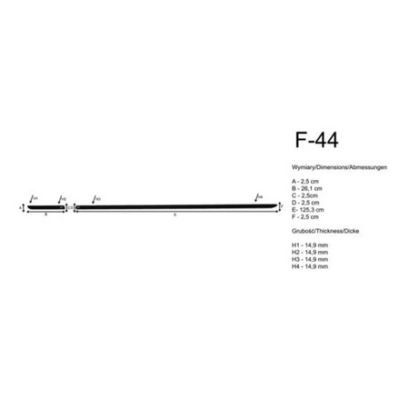 Modanatura laterale della carrozzeria Volkswagen up!, fabbricazione 09.2011 - presente, carrozzeria hatchback | F-44