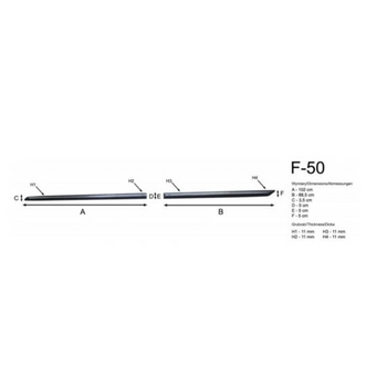 Modanatura laterale della carrozzeria Toyota Corolla X, fabbricazione 08.2013 - 06.2018, carrozzeria berlina e160/e170/e180 | F-50