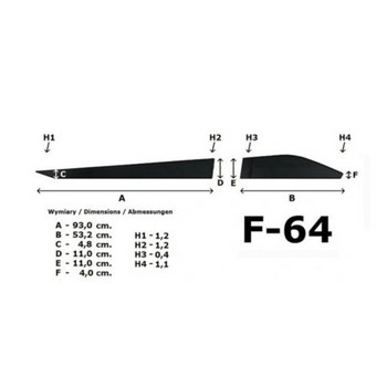 Modanatura laterale della carrozzeria Toyota RAV4 V, fabbricazione 01.2019 - presente, carrozzeria suv | F-64