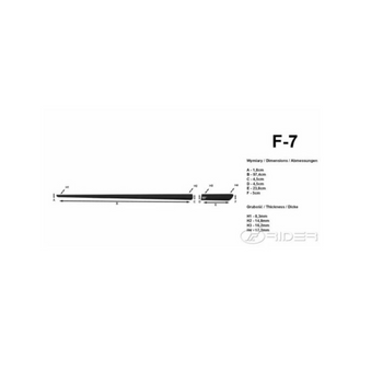 Modanatura laterale della carrozzeria BMW Serie 7 E66, fabbricazione 09.2001 - 2008, carrozzeria berlina | F-7