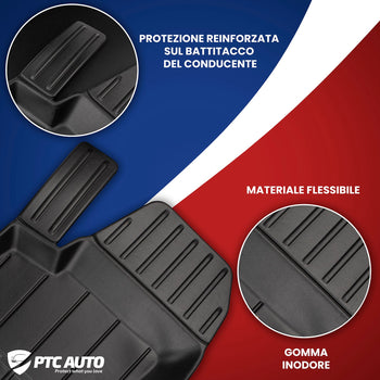 Tappetini auto a vaschetta Mercedes Classe C W206, fabbricazione 06.2021 - presente, carrozzeria auto famigliare | 3D412521