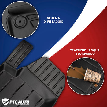 Tappetini auto a vaschetta Ford Transit Custom, fabbricazione 01.2013 - presente, carrozzeria van passo corto | 3D425620