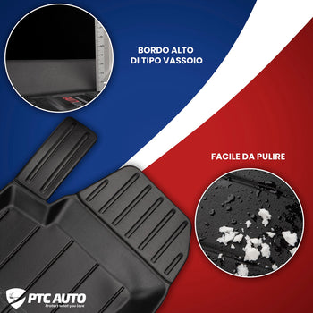 Tappetini auto a vaschetta Tesla Model 3 Model 3 Facelift, fabbricazione 2020 - 2022, carrozzeria berlina non è compatibile con la versione con pompa di calore | 3D408593