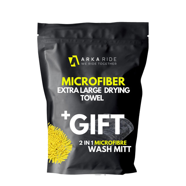 Asciugamano in microfibra ultra grande + guanto regalo