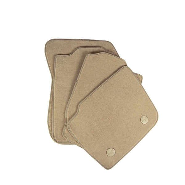 Tappetini auto in moquette (nero) Volkswagen ID .4, fabbricazione 12.2020 - presente, carrozzeria suv, sistema di fissaggio tondo | 1093354BEIGE