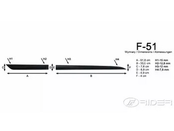 Modanatura laterale della carrozzeria Hyundai I20 II, fabbricazione 12.2014 - 07.2020, carrozzeria hatchback 5 porte | F-51