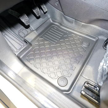Tappetini auto a vaschetta Ford Transit Courier II, fabbricazione 06.2014 - presente, carrozzeria van 2 posti, set completo per sedili anteriori | 654056