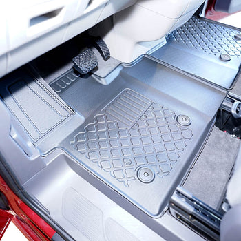 Tappetini auto a vaschetta Volkswagen T7 Multivan eHybrid PHEV, fabbricazione 10.2021 - presente, carrozzeria van passo lungo, tappetini per auto anteriori | 653893