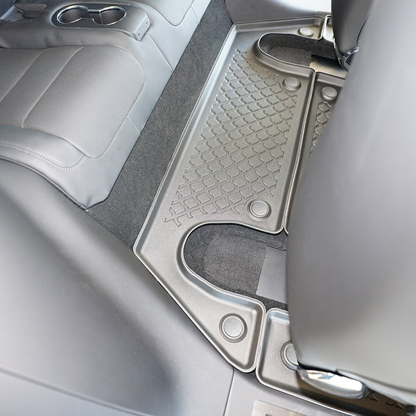 Tappetini auto a vaschetta Tesla Model X Facelift, fabbricazione 01.2021 - presente, carrozzeria suv 6 posti, terza fila | 693874
