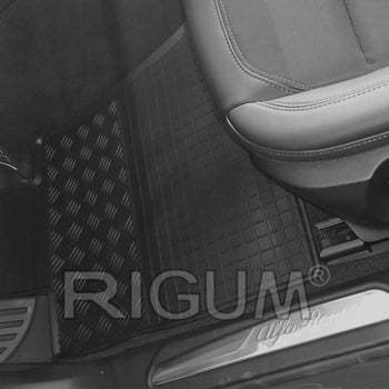 Tappetini auto in gomma Alfa Romeo Giulia, fabbricazione 06.2016 - 2019, carrozzeria berlina 4x2, cambio automatico | 905083
