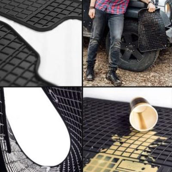 Tappetini auto in gomma Hyundai Santa Fe IV, fabbricazione 08.2018 - 2020, carrozzeria suv | ET411142