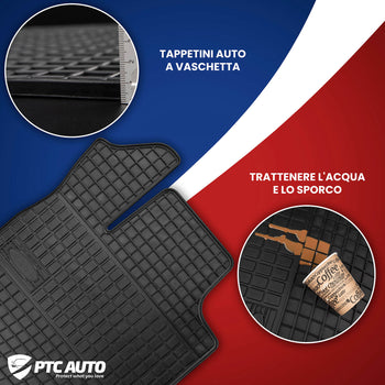 Tappetini auto in gomma Peugeot 308 III, fabbricazione 12.2021 - presente, carrozzeria hatchback | ET412378