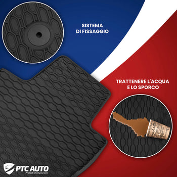 Tappetini auto in gomma Volkswagen Polo IV, fabbricazione 11.2001 - 2009, carrozzeria hatchback | 910/4C