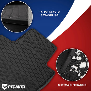 Tappetini auto in gomma Skoda Citigo -e IV, fabbricazione 01.2020 - 08.2020, carrozzeria hatchback | 909