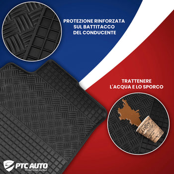 Tappetini auto in gomma Peugeot 308 III Hybrid (MHEV), fabbricazione 09.2023 - presente, carrozzeria hatchback | 907117