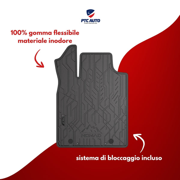Tappetini in gomma anteriori Seat Leon II 1P, fabbricazione 07.2005 - 2012, carrozzeria hatchback (2 pz.) | ND0361