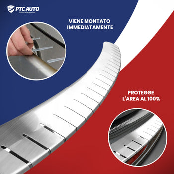 Protezioni per bagagli in acciaio inossidabile Volvo V60, fabbricazione 07.2012 - 01.2018, carrozzeria auto famigliare, facelift #1 - 2