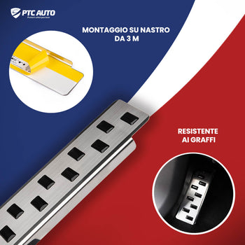 Protezione del poggiapiedi per la gamba sinistra in acciaio inossidabile Toyota Aygo I, fabbricazione 2005 - 06.2014, carrozzeria berlina #2 - 4