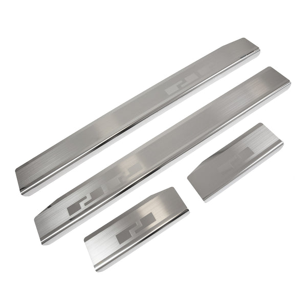 Protezione soglia porta in acciaio inossidabile Chevrolet Aveo T200, fabbricazione 2002 - 2005, carrozzeria berlina #1 - 1